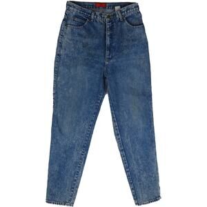80s Vintage Bonjour Acid Wash Rocker Rock Grunge High Waisted Mom Denim Jeans 29